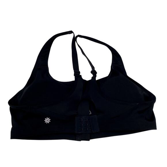 Athleta Black Zip Front Sports Bra - Picture 2 of 3